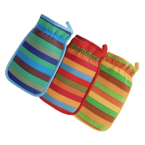 IWOWHERO 3 Stück Handschuhe Zum Schlammbaden Handtücher Handtuch Handschuhe Peelings Peelinghandschuh Koreanisch Badezubehör Gesichtsschwämme Körperwäscher Massageschwämme Rayon von IWOWHERO