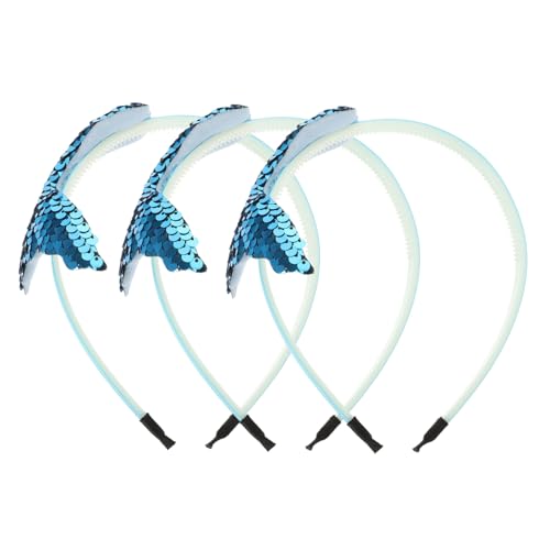 IWOWHERO 3stücke Meerjungfrau-stirnband Mit Pailletten Für Mädchen Kopfband Als Haarschmuck Für Party Und Alltag Leicht Und Angenehm Zu Tragen von IWOWHERO