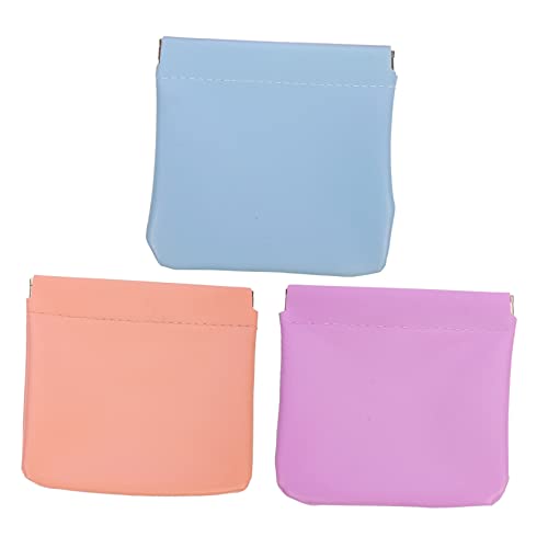 IWOWHERO 3 Stück Lippenstift Tasche Kosmetiktasche aufbewahrungssack Kosmetiktasche Portable Portemonnaies Reisen Beutel Mini-Kosmetiktasche für die Handtasche Lippenstift Fall PU-Leder von IWOWHERO