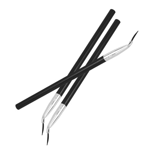 IWOWHERO 3stücke Teiliges Langer Abgewinkelter Eyeliner Und Lippenpinsel Präzise Anwendung Für Augen Und Lippen-make-up Für Reisen Und Täglichen Gebrauch von IWOWHERO