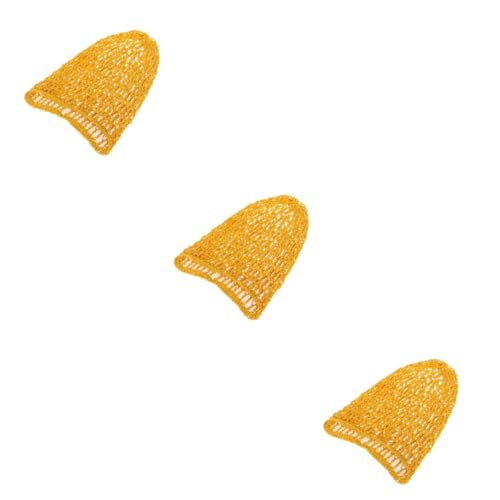 IWOWHERO 3stücke Haarnetz Snood Für Damen Atmungsaktives Rayon Haarnetz Zum Schlafen Elastisch Und Bequem Für Lockiges Haar Gelb Handgefertigt Vielseitiges Haaraccessoire von IWOWHERO