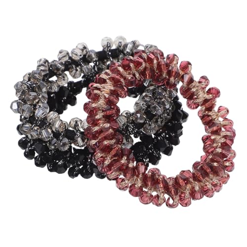 IWOWHERO 3 Stück Strassgürtel Strassstirnband Lady Hair Accessoires Haarreifen für Mädchen Haargummis für Mädchen Haarseile für Dame Haarzubehör Weiche Haarbindungen von IWOWHERO