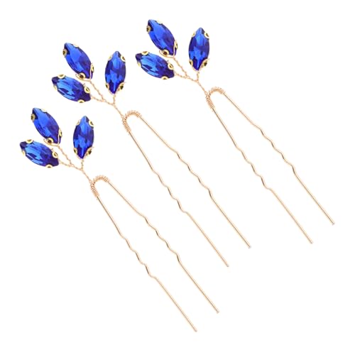 IWOWHERO 3 Stück Teiliges U-förmiges Strass-haarpin Bequeme Haarnadeln für Hochzeit Langlebiger Brautschmuck mit Funkelnden Kristallen Sicherer Griff und Stilvolles Design für Brautfrisuren von IWOWHERO