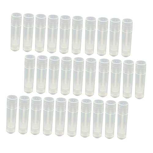 IWOWHERO 30 Stück Teiliges Lippenpflegestift Röhrchen aus Transparentem PP Material Leerer DIY Lip Balm Behälter Leicht und Tragbar für Selbstgemachten Lippenbalsam und Kosmetikgeschenke von IWOWHERO