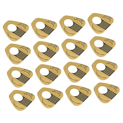 IWOWHERO 300 Stk Nailart-tipps-formular Nagelkunstaufkleber Nagelspitzenform Aufkleber Für Die Nagelform Nagelverlängerungsaufkleber Formen Der Nagelverlängerung Nagelaufkleber Golden von IWOWHERO