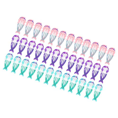 IWOWHERO 36 Stck 36 teiliges Bunte Meerjungfrau Haarspangen für Damen und Metallische Snap Haarklammern in Violett Blau und Komfortabel Langlebig für Partys und Festliche Anlässe von IWOWHERO