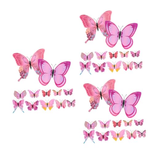 IWOWHERO 36 Stk Schmetterlings-haarspange Schmetterlingsklammern Frauen Haarspangen Für Mädchen Haargummis Schmetterlinge Dekorative Haarspangen Boho-haarschmuck Plastik Rosa von IWOWHERO
