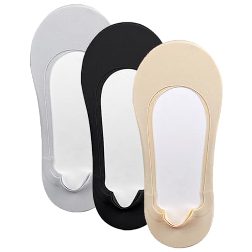 IWOWHERO 3Paare Unsichtbare Niedrig Geschnittene Socken für Damen Atmungsaktive Bequeme Fußlinge für Verschiedene Anlässe und Outfits von IWOWHERO