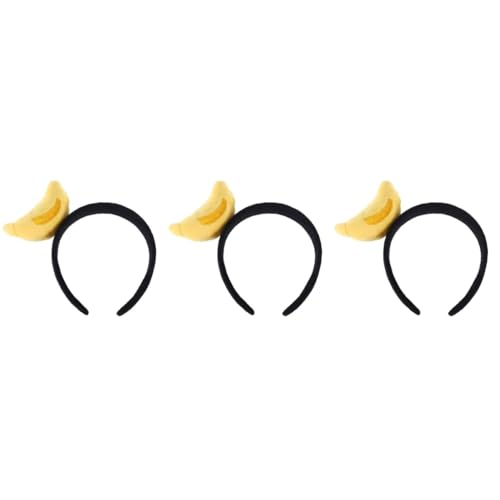 IWOWHERO 3stücke Plüsch Haarfrucht Haarreif Für Partys Und Cosplay Süßer Bananen-haarreifen Als Frisches Kopf-accessoire Für Erwachsene Für Unvergessliche Erinnerungen von IWOWHERO