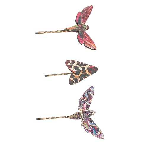 IWOWHERO 3stücke Schmetterling Libelle Haarspange Aus Holz Vintage Haarnadeln Für Frauen Mädchen Mit Tiermotiven Für Hochzeit Geburtstag Schmuck von IWOWHERO