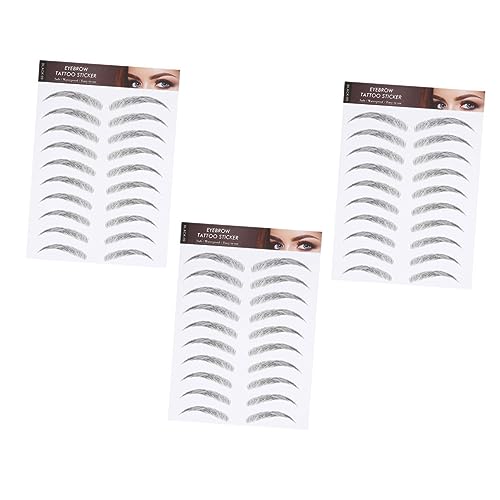 IWOWHERO 3blätter Augenbrauen Aufkleber Falsche Augenbrauen Aufkleber Kosmetik Werkzeug Hergestellt Aus Hochwertigem Material Für Make-up von IWOWHERO