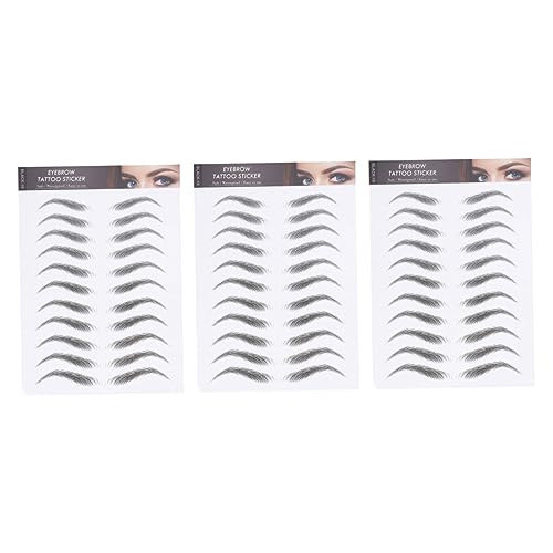 IWOWHERO 3blätter Wasserfeste Augenbrauen Tattoos Aufkleber Temporäre Gefälschte Augenbrauen Tattoos Material Nicht Leicht Abfällt Verblasst Wiederverwendbar Definition von IWOWHERO