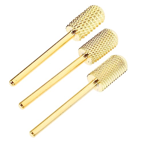 IWOWHERO 3st Clipper Zehennagelfeile Nagelschneider Nägel Hartmetallbohrer Bausätze Nagelbohrer Nagelstempel Mit Französischer Spitze Frauen Nagelaufkleber Nagelstück Wolfram Stahl Golden von IWOWHERO