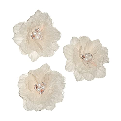 IWOWHERO 3stücke Blumen Haarspange Für Mädchen Haar Clips Mit Perlen Verziert Haarnadel Für Alltag Und Partys von IWOWHERO