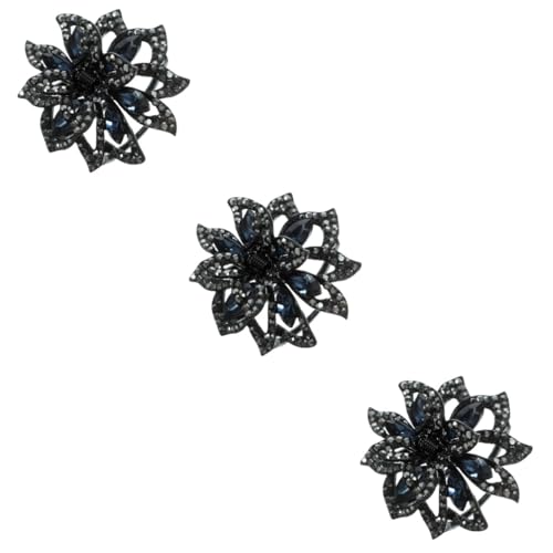 IWOWHERO 3stücke Rhinestone Haarspange Für Frauen Dekorative Blüten-haarklammer Im Eleganten Design Für Dünnes Und Dickes Haar Für Besondere Anlässe Und Alltag von IWOWHERO