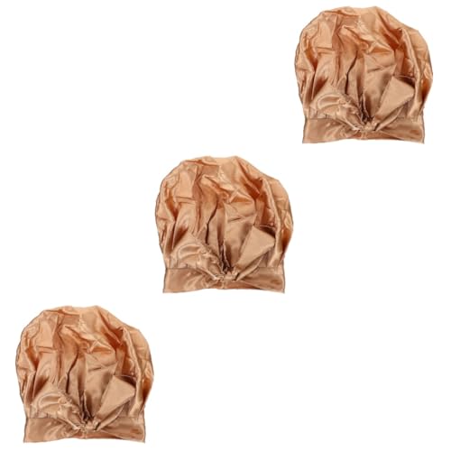 IWOWHERO 3st Nachtmütze Große Duschhaube Schlafmütze Aus Seide Bequeme Jumbo-motorhaube Frauen Männer Hut Verrückt Rand Liner Für Schlafen Herren Mützen Zubehör Sonnenhut Damen Zöpfe Satin von IWOWHERO