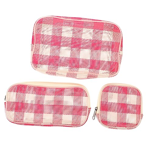 IWOWHERO 3stücke Reise Make-up Tasche Mit Reißverschluss Organizer-Tasche Für Damen Tragbare Kosmetiktasche Aufbewahrungstasche Mit Reißverschluss Für Reisen von IWOWHERO