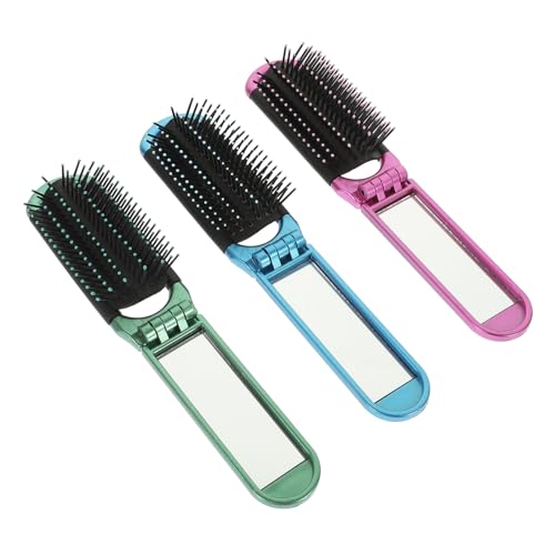 IWOWHERO 3stücke Klappbarer Kamm Für Reise Und Salon Faltbar Und Tragbar Mit Massagefunktion Für Kopfhaut Entwirrungskamm Für Glatte Locken Für Damen Und Herren von IWOWHERO
