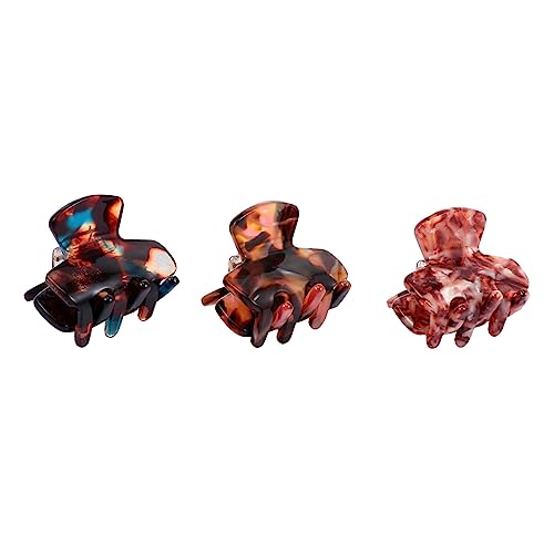 IWOWHERO 3stücke Leopard Kieferklammer Dünne Haarklammern Pferdeschwanzhalter-greifer Haarspangen Für Frauen Haar Klemme Zahn von IWOWHERO