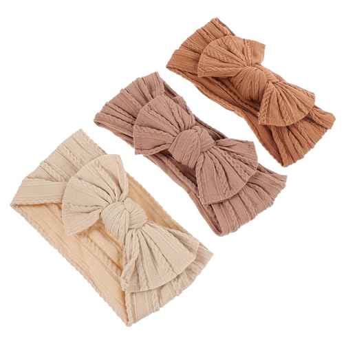 IWOWHERO 3stücke Nylon Stirnband Mit Schleife Für Mädchen Neugeborene Junge Mädchen Haarband Kopfbedeckung Für Fotoshootings Geburtstage von IWOWHERO