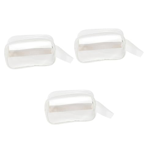 IWOWHERO 3stücke Pu Kosmetikbeutel Transparent wasserdichte Reise Und Toilettentasche Für Damen Multifunktionale Make-up Aufbewahrungstasche Für Kosmetik Und Toilettenartikel von IWOWHERO
