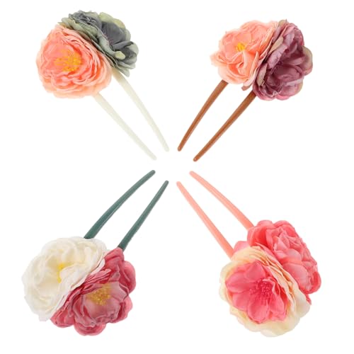 IWOWHERO 4 Stück Antike Haarnadel Vintage Haarstab Für Dutt Hochsteckfrisur Haarstab Stoff Für Frauen Stoff Haargabel Für Hochsteckfrisur Chinesisches Haar Accessoires Lange von IWOWHERO