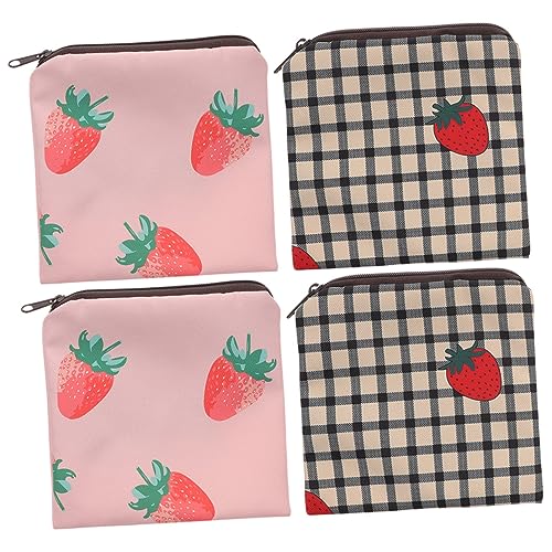 IWOWHERO 4 Stück Aufbewahrungsbeutel Für Damenbinden Reisebehälter Für Toilettenartikel Multifunktionale Kleine Tasche Reise-kulturbeutel Mädchen-geldbörse Mini- Reisetaschen Polyester von IWOWHERO