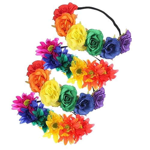 IWOWHERO 4stücke Hochzeit Stirnband Tuch Blume Stirnband Braut Haar Zubehör Haar Für Frauen Mädchen Damen von IWOWHERO