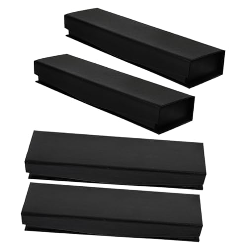 IWOWHERO 4 Stück Etui briefpapier Set schreibwaren Set Geschenkverpackung Stiftkoffer Present Box Stiftbehälter Luxus Stiftverpackung Pen -Organisator Fall Brunnenstifthalter pp Black von IWOWHERO