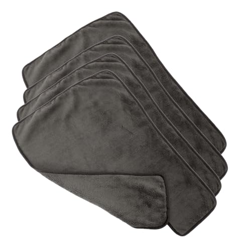 IWOWHERO 4stücke Teiliges Weichen Korallenvlies-gesichtstüchern Für Kosmetiker Geteiltes Design Für Einfache Anwendung Dunkelgraue Spa-handtücher Für Gesichtsbehandlungen Und Massagen von IWOWHERO