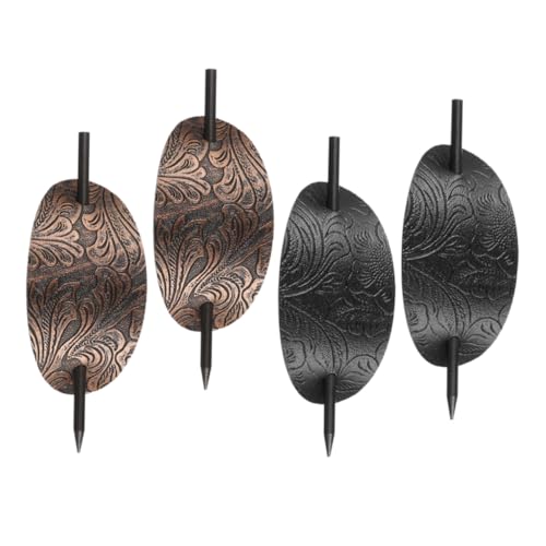 IWOWHERO 4stücke Teiliges Haarnadeln Aus Leder Für Frauen Retro Haarspangen Langlebige Ponytail Clips Für Elegante Frisuren Für Alltag Und Besondere Anlässe von IWOWHERO