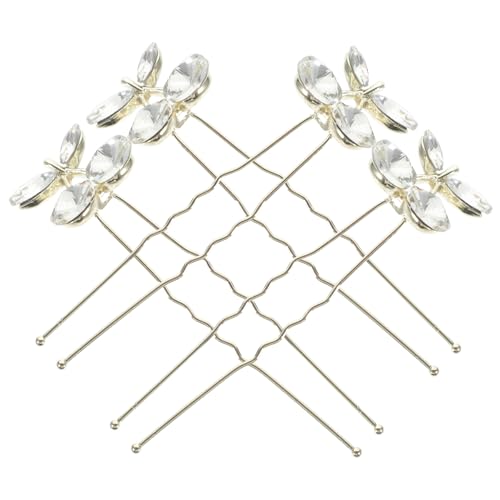 IWOWHERO Haarschmuck Für Damen Haarschmuck Für Mädchen 4 Stück Kirsch-look Haarstäbe Vintage-strass von IWOWHERO