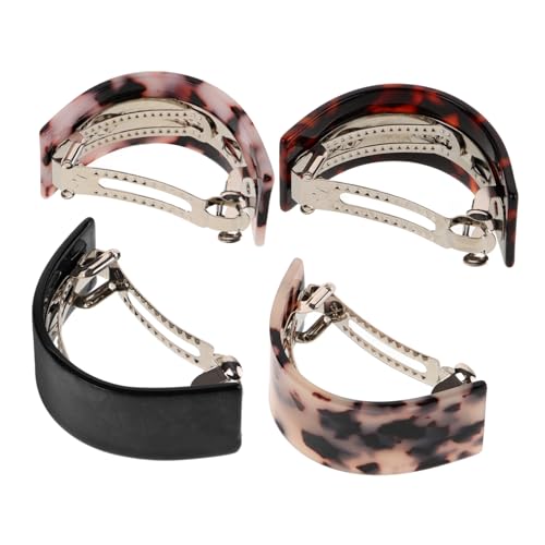 IWOWHERO 4stücke Elegant Frühlings Haarclips Haarnadeln Halbkreis Clips Pferdeschwanz Clip Haare Accessoires Damen Kopfbedeckung Schmuck von IWOWHERO
