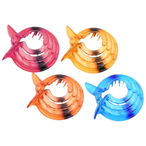 IWOWHERO 4 Stück Modische Bunte Haarklammern für Damen Große Rutschfeste Kunststoff haarkralle mit Starkem Halt Geeignet für Dünnes Dickes und Langes Haar Vielseitiges Haar accessoire für von IWOWHERO