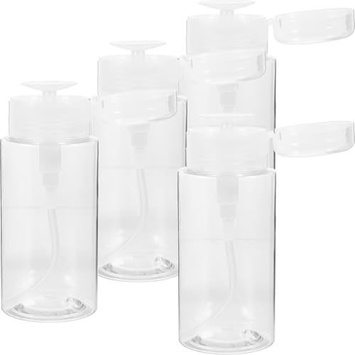 IWOWHERO 4 Stück Nachfüllbare Pumpspender Flaschen Leicht zu Bedienen Auslaufsicher Für Make up Entferner Nagelreiniger Flüssigkeitsbehälter Kunststoffflasche IWOWHERO 4 Stück Nachfüllbare Pumpspender Flaschen Leicht zu Bedienen Auslaufsicher Für Make up Entferner Nagelreiniger Flüssigkeitsbehälter Kunststoffflasche von IWOWHERO