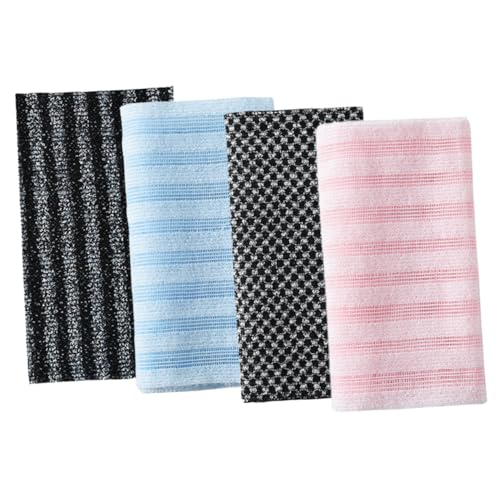 IWOWHERO 4stücke Exfoliating Back Scrubber Weiche Hautschonende Duschtücher Für Männer Und Frauen Für Tiefenreinigung Und Körperpeeling Im Bad Dusche von IWOWHERO
