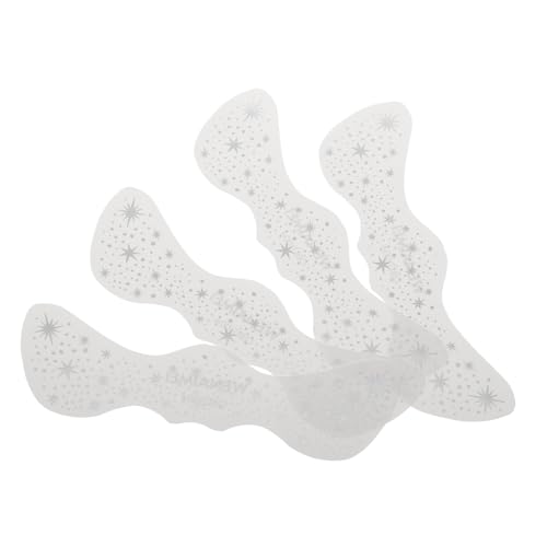 IWOWHERO 4stücke -gesichtstattoos Silbern Temporäre Aufkleber Für Festival-make-up Glitzernd Und Tragbar Für Partys von IWOWHERO