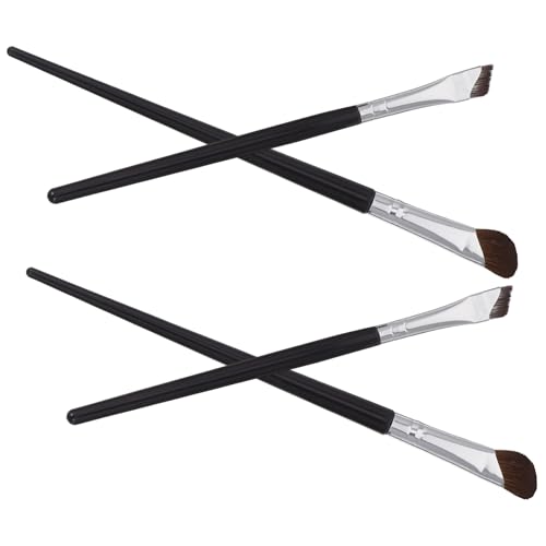 IWOWHERO 4 Stück Teiliges Augen make up pinsel Inkl Präziser Nasenkontur Schräger Eyeliner pinsel Langlebige Naturborsten Sanft zur Haut Geeignet für Cat eye und Looks für von IWOWHERO