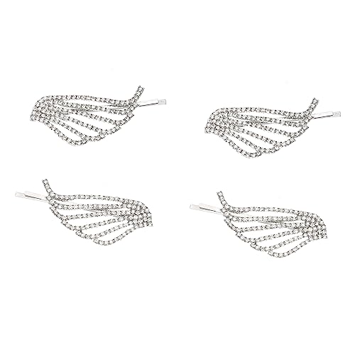 IWOWHERO 4 Stück Teiliges Flügel Haarclip mit Glänzenden Strasssteinen Kreative Flügelform Langlebige Legierung Haarnadeln für Mädchen Geeignet für Partys Hochzeiten und Festliche Anlässe von IWOWHERO