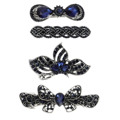 IWOWHERO 4 Stück Teiliges Haarschmuck Strass haarspangen Haarnadeln Modische Damen Haarclips aus Langlebiger Legierung Vielseitig Einsetzbar für Partys und Verschiedene Frisuren von IWOWHERO