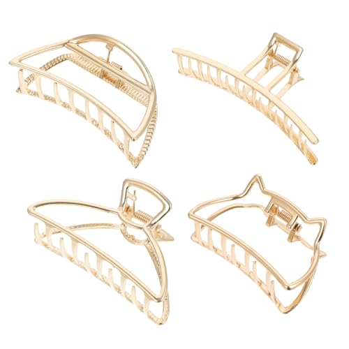 IWOWHERO 4 Stück Teiliges Metall Haarklammer Große Haarkralle mit Starker Fixierung Damen Haarspange für Dickes und Normales Haar Vielseitig für Alltag Party Hochzeit und Alltag Geeignet von IWOWHERO