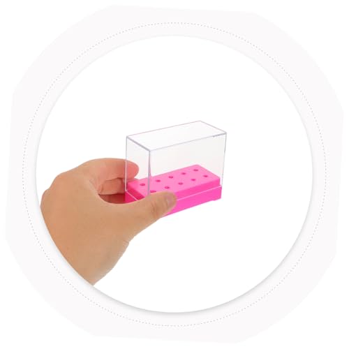 IWOWHERO 4 Stück Teiliges Nail Drill Bit Organizer aus Keramik und Wolframstahl Langlebige Aufbewahrungsbox Fach Fächern Professioneller Nagelstudio Organizer für Polier Fräsaufsätze von IWOWHERO