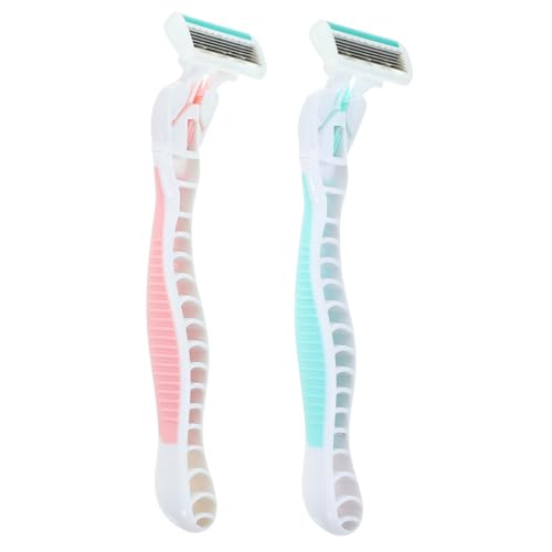 IWOWHERO 4 Stück Teiliges Rasierer mit Langem Griff Sicherheits Haarentferner für Männer und Tragbar für Körperpflege von IWOWHERO