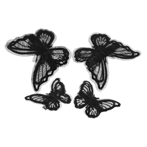 IWOWHERO 4 Stück Teiliges Spitzen schmetterlings haarspangen mit Doppellagigem Besticktem Spitzen design Stilvolle Haarklammern für Damen Vielseitige Accessoires für Alltag und Festtage von IWOWHERO