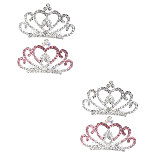 IWOWHERO 4stücke Junge Mädchen Haar Schmuck Rhinestones Geburtstags Haarkamm Für Mädchen Glänzende Krone Für Partys Und Besondere Anlässe von IWOWHERO