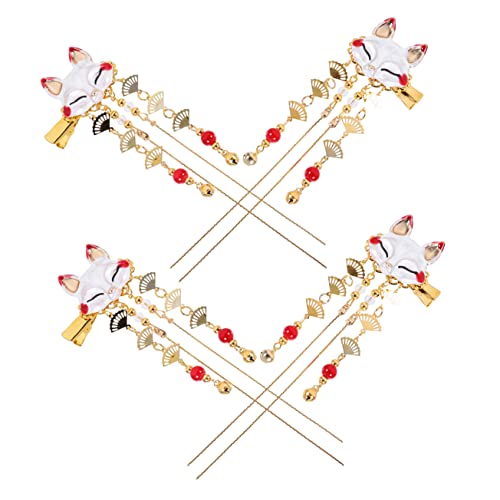 IWOWHERO 4 Stücke Chinesische Antike Haarnadeln mit Quaste Haarschmuck für Frauen Vintage Haarspangen im Hanfu Stil Robust und Attraktiv für Tägliche und Festliche Anlässe von IWOWHERO