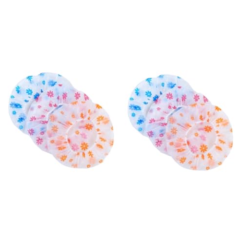 IWOWHERO 40stücke Wasserdichte Duschhaube Mit Druck Wiederverwendbare Badekappen Für Damen Und Herren Für Spa Salon Und Duschen Schützt Das Haar von IWOWHERO