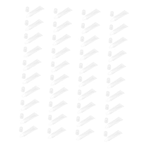 IWOWHERO 40 Stück Lippenbalsam Tuben Leer Transparent Nachfüllbar für Damen Mädchen DIY Kosmetik Weiche Lippenpflegestift Behälter aus Langlebigem Wasserdichtem Material für Lippenpflege von IWOWHERO