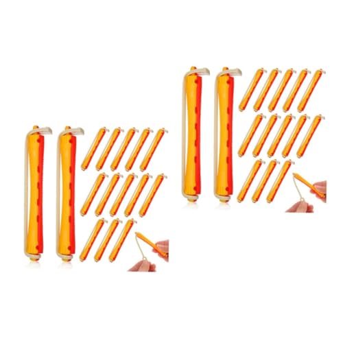 IWOWHERO 48 Stk Hohlrolle Mit Gummiband Dauerwellenwickler Für Männer Boucle Friseurschere Spiralförmige Dauerwellenstäbe Birne Spiralrollen Zöpfe Schermaschinen Stange Lockenstab Plastik von IWOWHERO