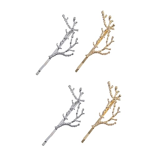 IWOWHERO 4stücke Dekorative Haarspange Mode Kopfschmuck Modellier Haarspange Für Frauen Accessoire Für Geburtstagsfeiern Weihnachten Silvester Hochzeiten von IWOWHERO